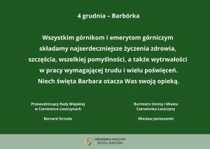 Życzenia z okazji Dnia Górnika